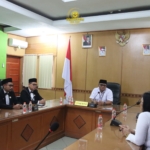 Kepala Kantor Kementerian Haji dan Umrah Kabupaten Dairi audensi di Ruang Rapat Bupati Dairi, Rabu (24/12/2025).(ist)