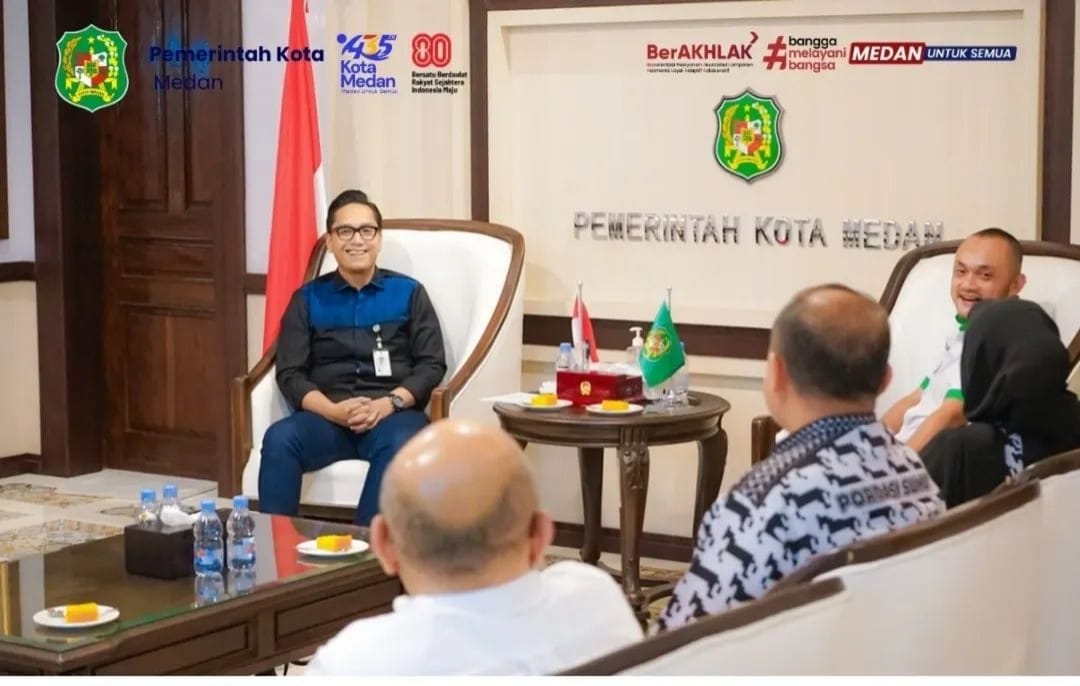 Walikota Medan Rico waas menerima audiensi dari pengurus Pordasi Kota Medan.(ist)