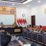 Tim Universitas Andalas saat melakukan pertemuan dengan bupati Pakpak Bharat.(ist)