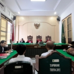 Sidang terdakwa korupsi Profil Desa di Pengadilan negeri Medan.(hen)