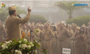 Apel gabungan ASN Pemerintah Kabupaten Karo.(ist)