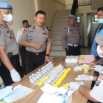 30 Personil Polres Tanah Karo jalani Tes Urine.(ist)