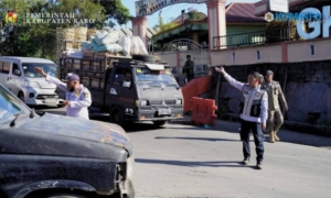 Penertiban sepanjang jalan Kabanjahe - Merek (Lau dah).(ist)