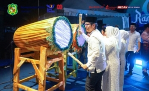 Wali Kota Medan Rico Waas membuka gelaran Ramadhan Fair XX, di Taman Sri Deli Medan.(ist)