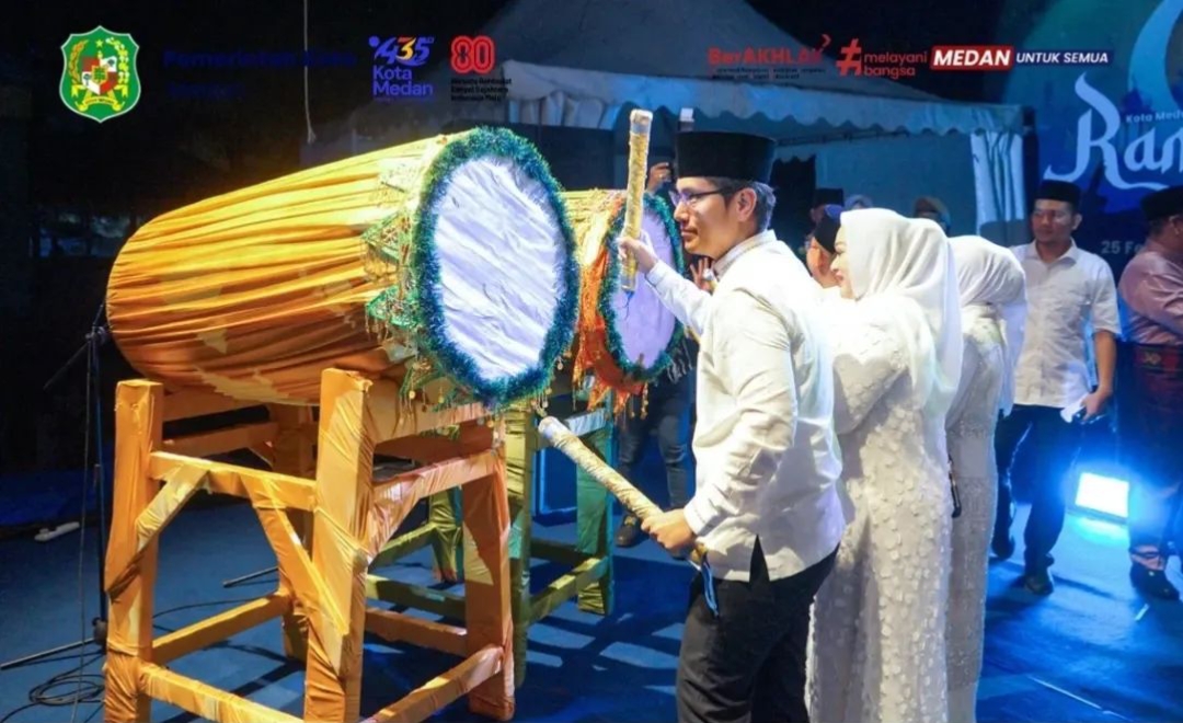 Wali Kota Medan Rico Waas membuka gelaran Ramadhan Fair XX, di Taman Sri Deli Medan.(ist)