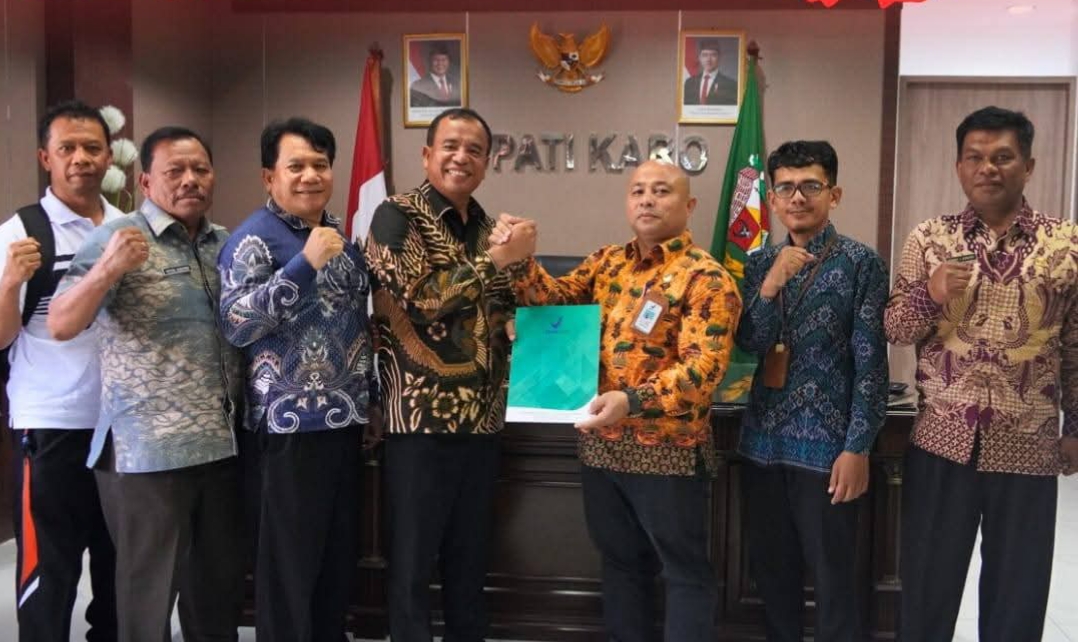 Bupati Karo, Brigjen Pol (Purn) Dr. dr. Antonius Ginting menerima audiensi Kepala Balai Besar Pengawas Obat dan Makanan (BBPOM) Medan.(ist)