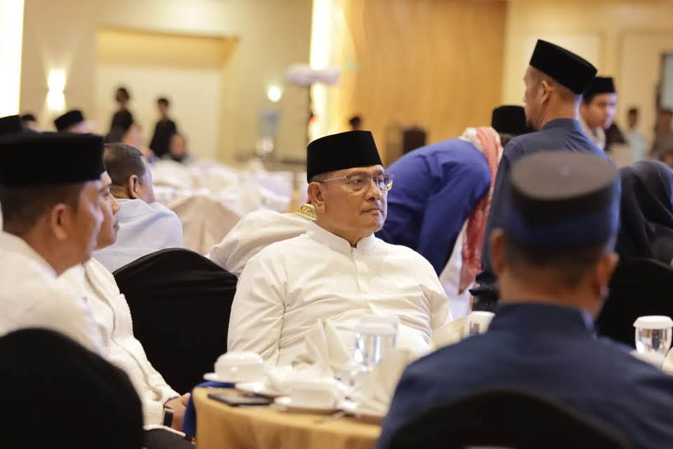 Bupati Dairi Vickner Sinaga menghadiri Acara Buka Puasa Bersama Partai Demokrat Sumatera Utara yang digelar di Tiara Convention Center, Kota Medan.(ist)