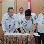 penandatanganan Nota Kesepakatan tentang pengintesifan pemungutan PBB Perdesaan dan Perkotaan (PBB-P2).(ist)