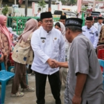Wali Kota Siantar Wesly Silalahi mengunjungi Masjid Amaliyah di Jalan Gurilla Kelurahan Gurilla Kecamatan Siantar Sitalasari.(ist)