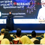 pengajian Akbar Menjemput Berkah Ramadan yang digelar Pengajian Arafah Pertiwi di Ballroom Gedung Bank Sumut.(ist)