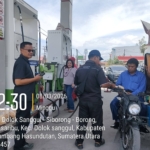 Monitoring ketersediaan BBM ke SPBU Dolok Sanggul.(ist)