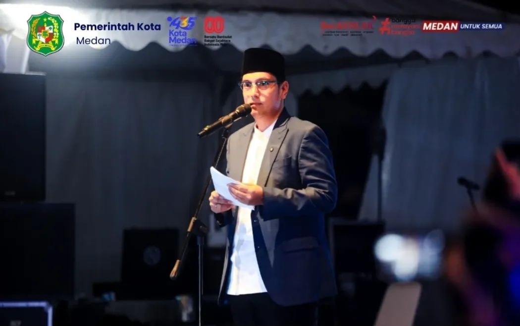 peringatan malam Nuzulul Qur’an di Taman Sri Deli, area Ramadan Fair Kota Medan ke-XX, Sabtu (7/3/2026).(ist)
