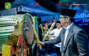 Wali Kota Medan Rico Tri Putra Bayu Waas menutup Ramadhan Fair XX Tahun 1447 Hijriah.(ist)