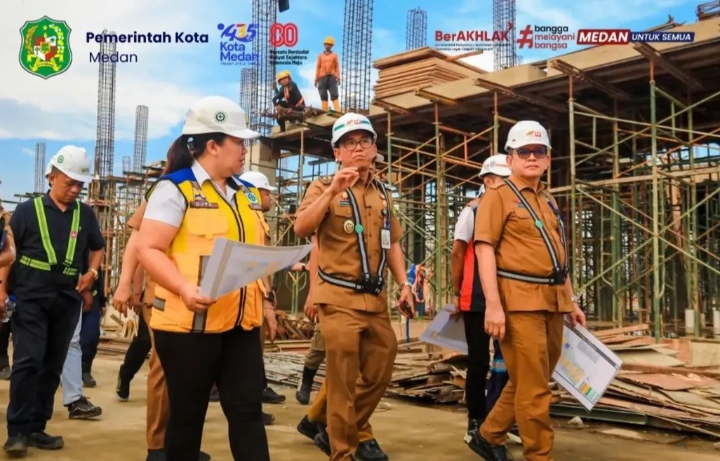 Peninjauan progres pembangunan Sekolah Rakyat Kota Medan di Jalan Flamboyan II, Kelurahan Tanjung Selamat, Kecamatan Medan Tuntungan.(ist)