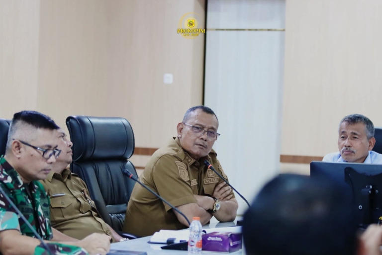 Rapat pembahasan lokasi pembangunan Batalyon Teritorial 908/Gajah Dompak.(ist)