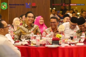 Acara Halalbihalal Keluarga Besar Yayasan Gerakan Sumatera Utara (Sumut) Bergiat dan Ikatan Alumni (IKA) MSP FISIP USU.(ist)