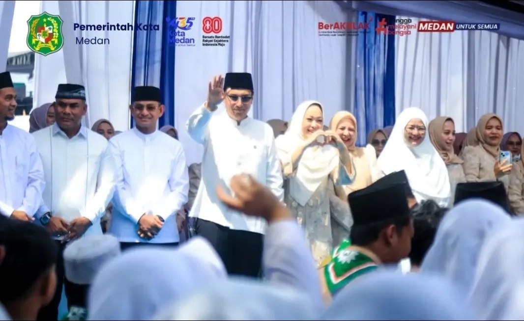 Pawai Ta’aruf, menandai dimulainya perhelatan Musabaqah Tilawatil Qur’an (MTQ) ke-59 tingkat Kota Medan.(ist)