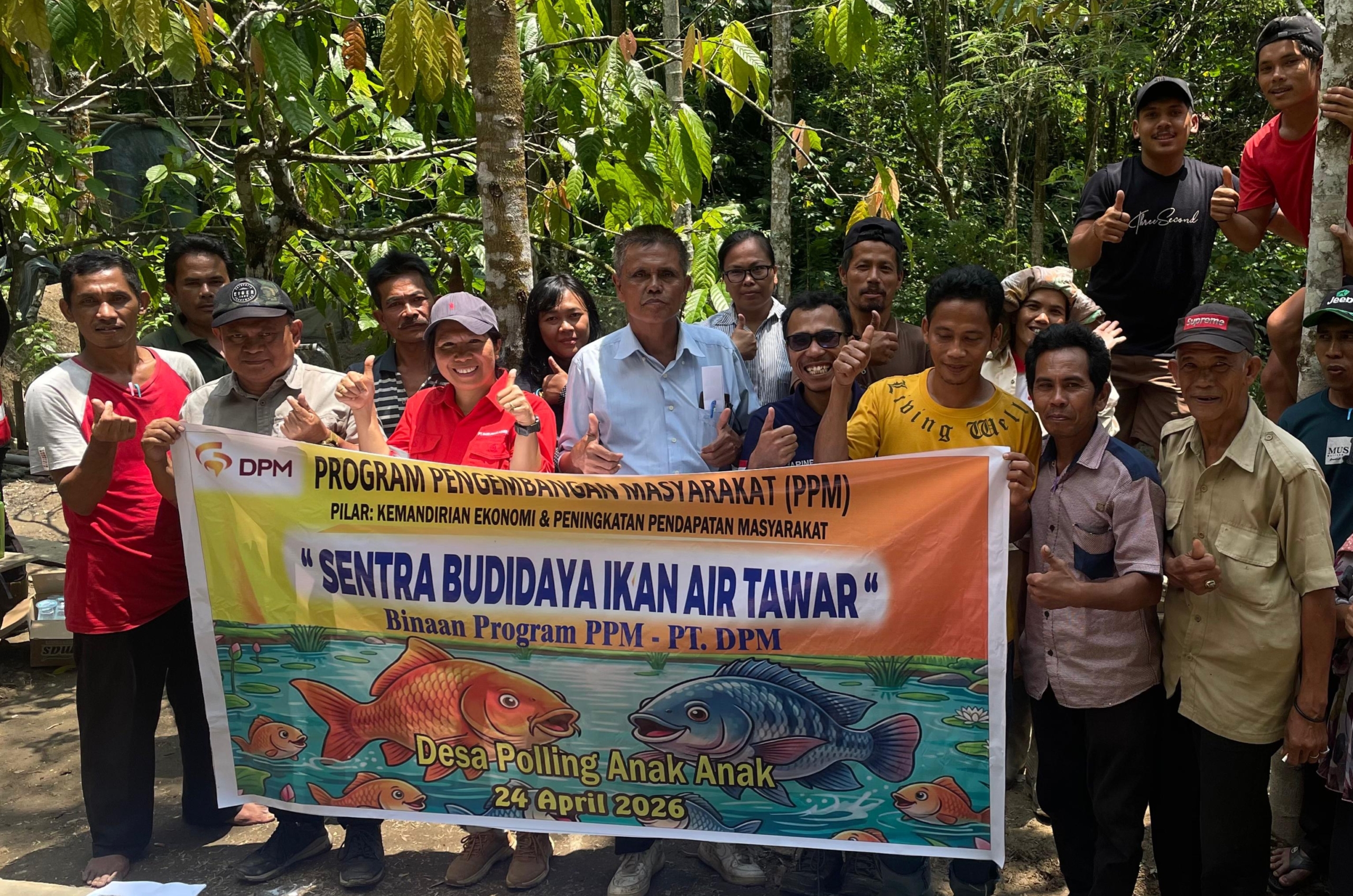 pembentukan Demonstration Plot (Demplot) budidaya ikan di Desa Polling Anak - Anak, Kecamatan Silima Pungga - Pungga.(ist)