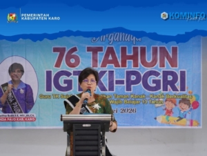 Perayaan Hari Ulang Tahun (HUT) ke-76 Ikatan Guru Taman Kanak-Kanak Indonesia (IGTKI) - PGRI Kabupaten Karo.(ist)