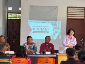 Program DIGITANI yang digagas Yayasan Mercy Corps Indonesia disosialisasikan di Desa Pegagan Julu II Sumbul.(ist)