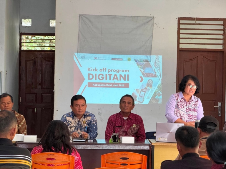 Program DIGITANI yang digagas Yayasan Mercy Corps Indonesia disosialisasikan di Desa Pegagan Julu II Sumbul.(ist)