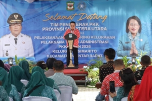 Tim Monitoring TP PKK Provinsi Sumatera Utara (Sumut) PKK Tahun 2026 Kelurahan Simarito Kecamatan Siantar Barat.(ist)