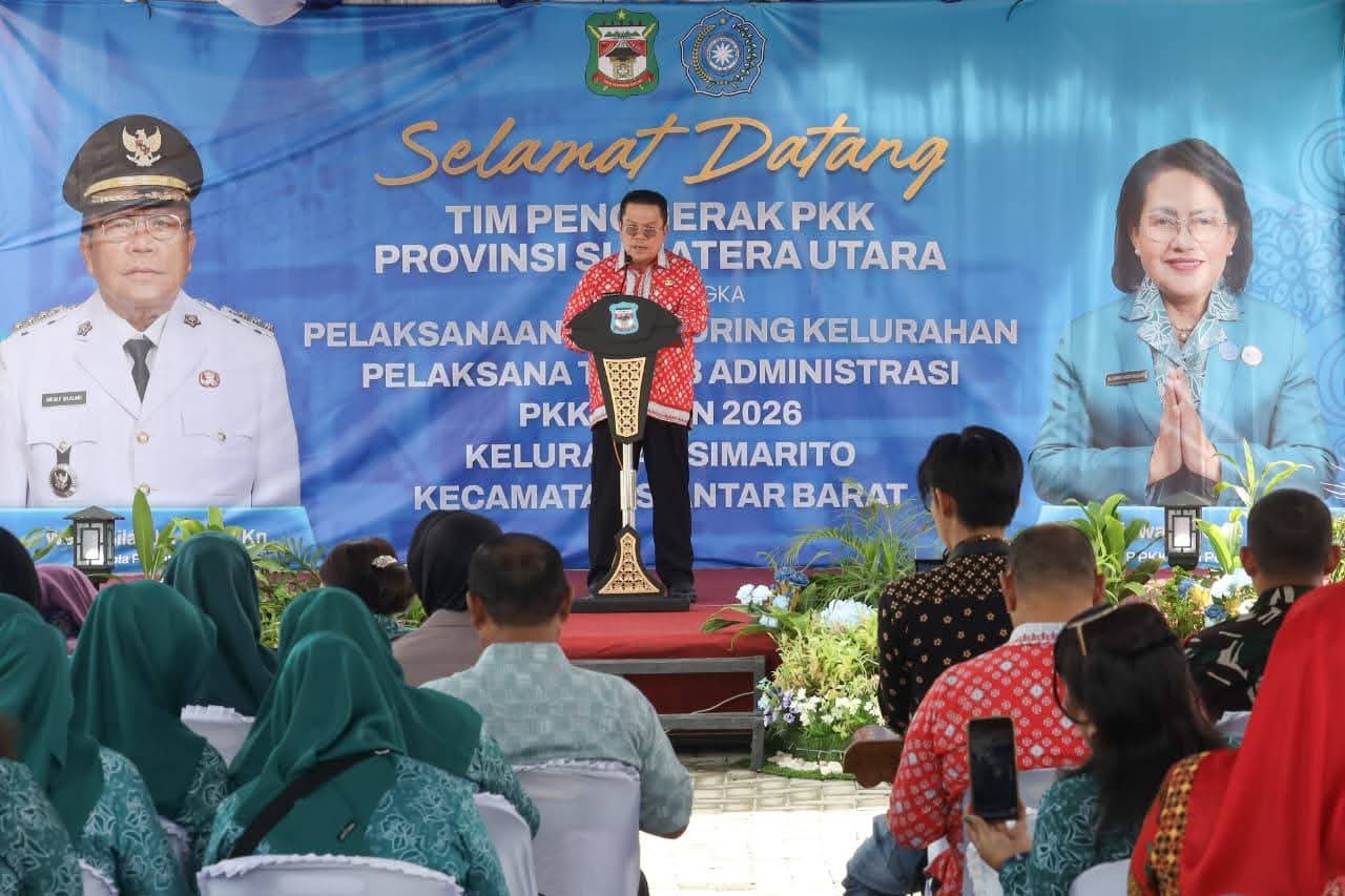 Tim Monitoring TP PKK Provinsi Sumatera Utara (Sumut) PKK Tahun 2026 Kelurahan Simarito Kecamatan Siantar Barat.(ist)