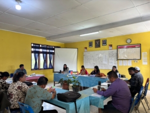 Monitoring dan evaluasi (monev) Dinas Pendidikan ke SD Negeri 034780 Pangiringan, Kecamatan Parbuluan, Sabtu (20/06/2026).(ist)