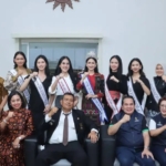 Bupati Dairi Vickner Sinaga sambut Putri Otonomi Indonesia 2026, Yemima Mutiara Caren Sitanggang.(ist)