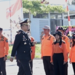 Upacara Peringatan Hari Ulang Tahun Korps Bhayangkara ke 80 di Mapolres Pakpak Bharat.(ist)