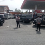 Personil Polres Dairi saat monitoring di SPBU Simamora Batang Beruh, Jalan Sisingamangaraja, Kecamatan Sidikalang, Kabupaten Dairi.(ist)