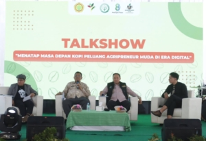 Talkshow Gebyar Kopi 2026 yang digelar di Politeknik Pembangunan Pertanian (Polbangtan) Medan, Kamis (2/7/2026).(ist)