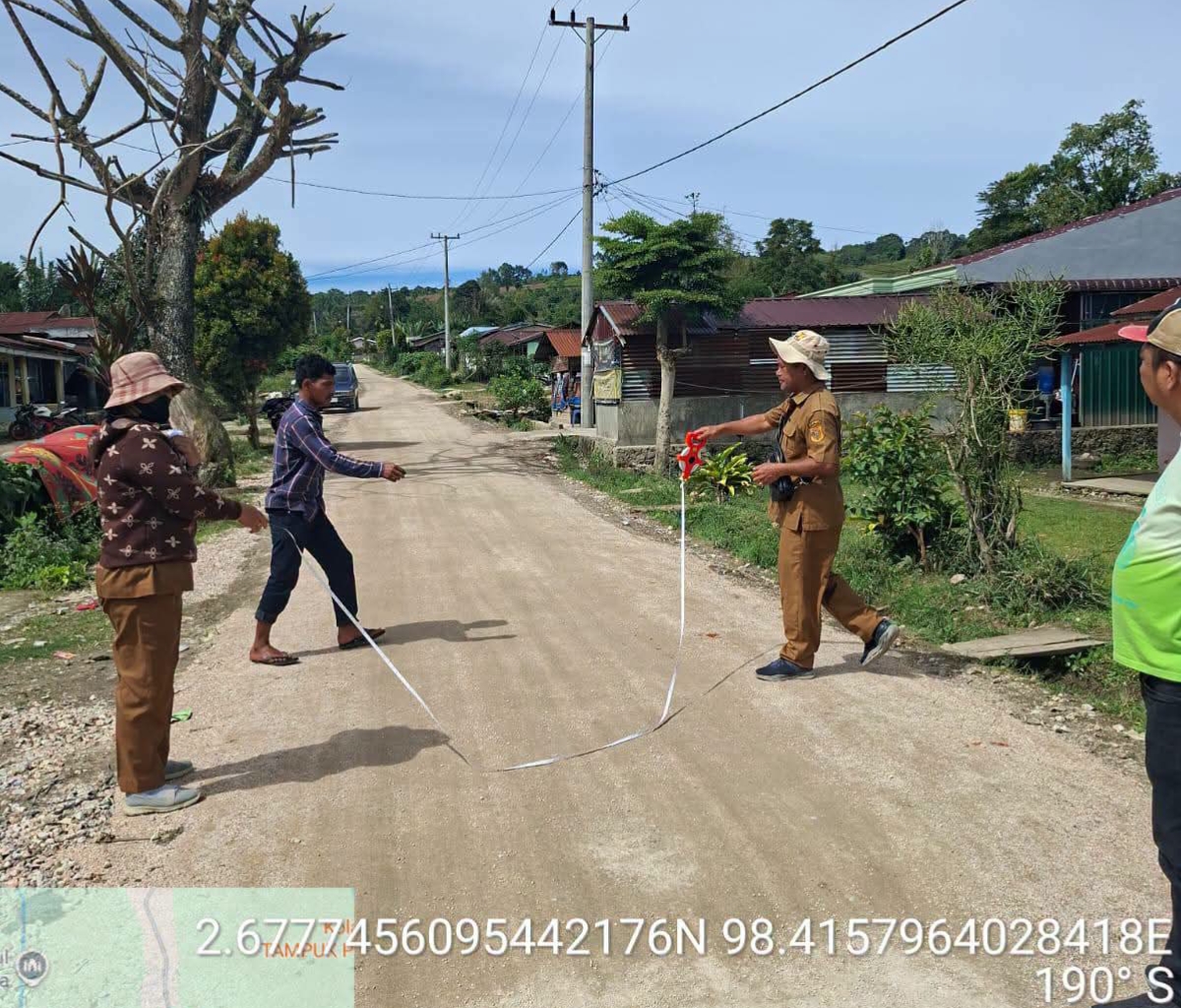 pemeliharaan Jalan Jrs. Sp. Siarung - Arung Tinombak Simbolon Link. 100 Kec. Parbuluan.(ist)