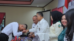 Pembukaan Pendidikan dan Pelatihan (Diklat) Calon Pasukan Pengibara Bendera Pusaka (Paskibraka) Kabupaten Dairi Tahun 2026 di Aula Hotel Berristera Dairi, Rabu (5/8/2026) oleh bupati Dairi Vickner Sinaga.(ist)