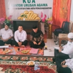 Koordinasi lintas sektoral Kantor Urusan Agama (KUA) Kecamatan Siantar Utara dengan Kantor Pertanahan (Kantah) ATR/BPN Kota Pematangsiantar.(ist)