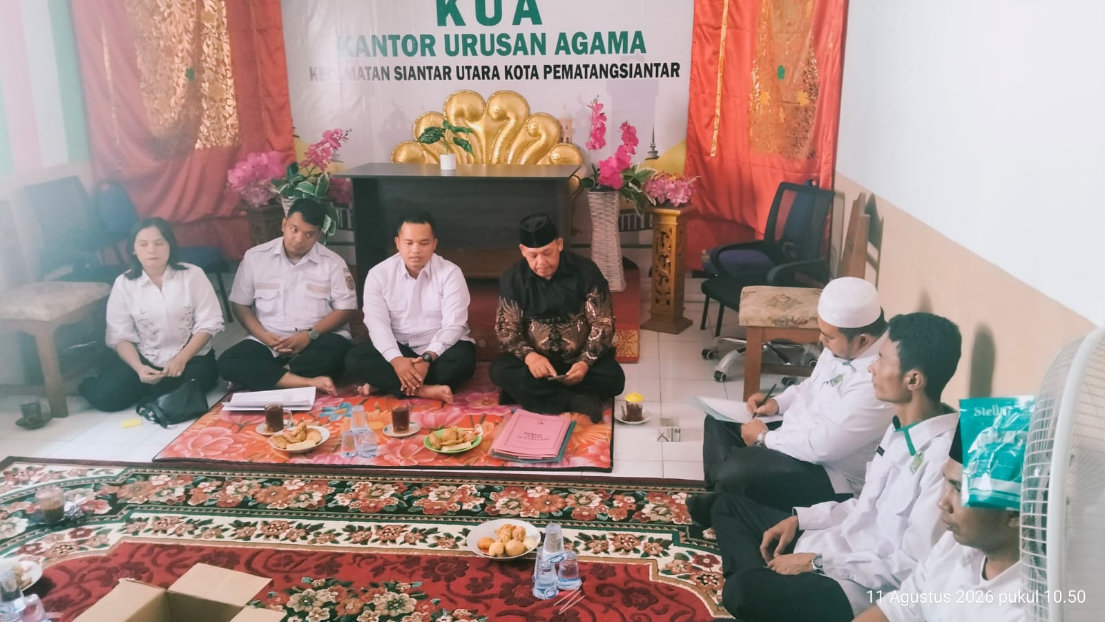 Koordinasi lintas sektoral Kantor Urusan Agama (KUA) Kecamatan Siantar Utara dengan Kantor Pertanahan (Kantah) ATR/BPN Kota Pematangsiantar.(ist)