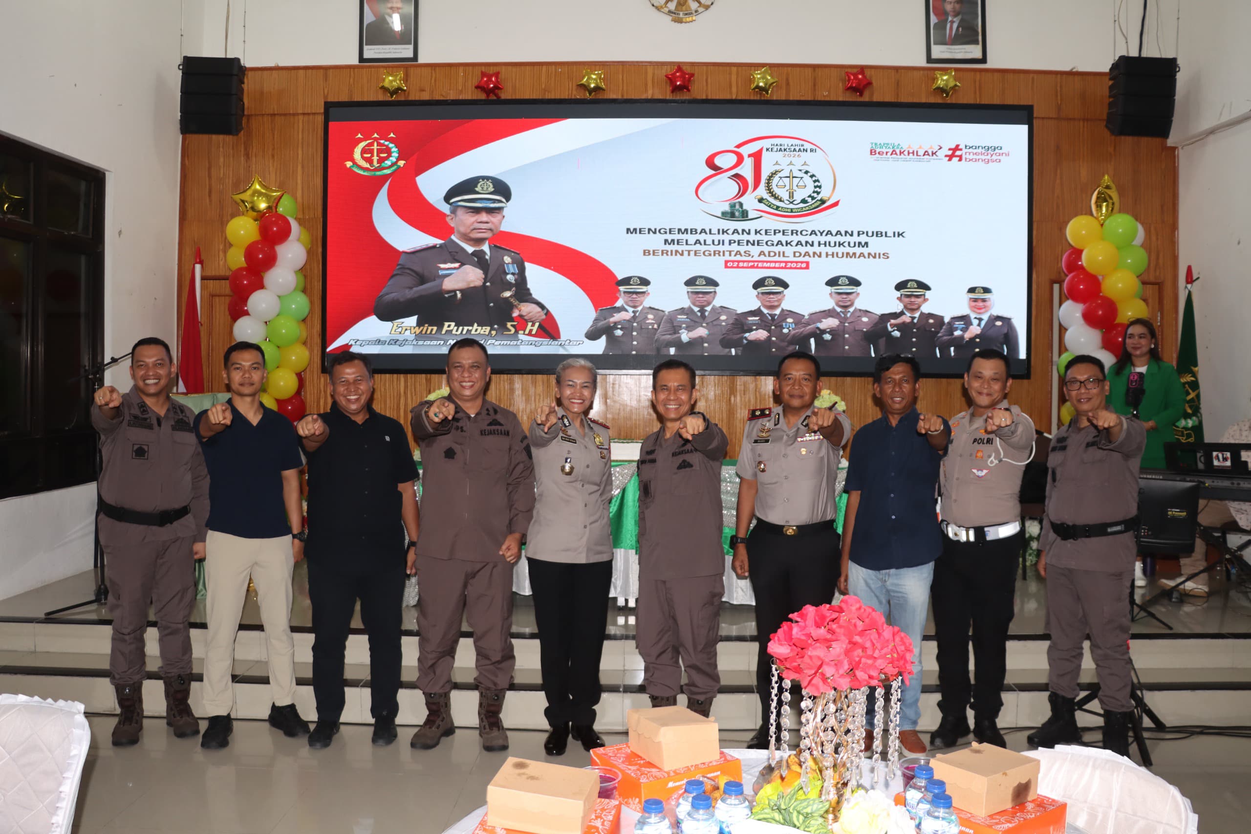 Perayaan Hari Lahir Kejaksaan RI ke-81 di Kantor Kejaksaan Negeri (Kejari) Pematangsiantar.(ist)