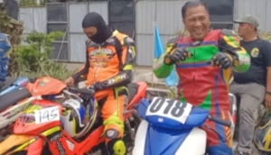 Hendra Pardede nomor urut 18 Peserta balap Wali Kota Siantar Cup Road Race.(ist)