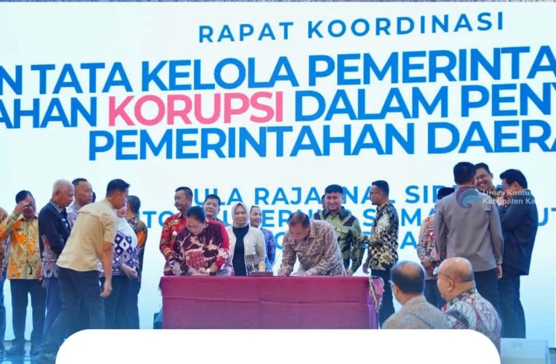 Rakor Penguatan Tata Kelola Pemerintahan Daerah dan Pencegahan Korupsi dalam Penyelenggaraan Pemerintahan Daerah di Provinsi Sumatera Utara.(ist)