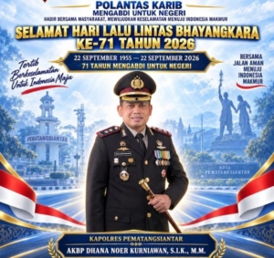 Polres Pematang Siantar memperingati Hari Lalu Lintas Bhayangkara ke-71 Tahun 2026.(Hegi)