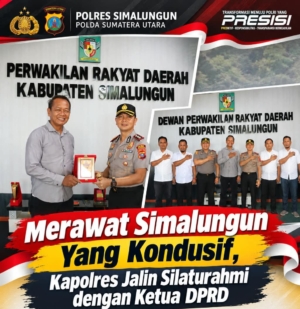 Kapolres Simalungun AKBP Dr. Hendri Nupia Dinka Barus kunjungi Kantor DPRD Simalungun.(Hegi)