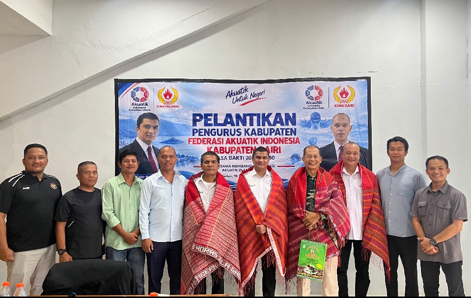 Pelantikan Pengurus Cabang Federasi Akuatik Indonesia (FAI) Kabupaten Dairi periode 2026–2030.(ist)