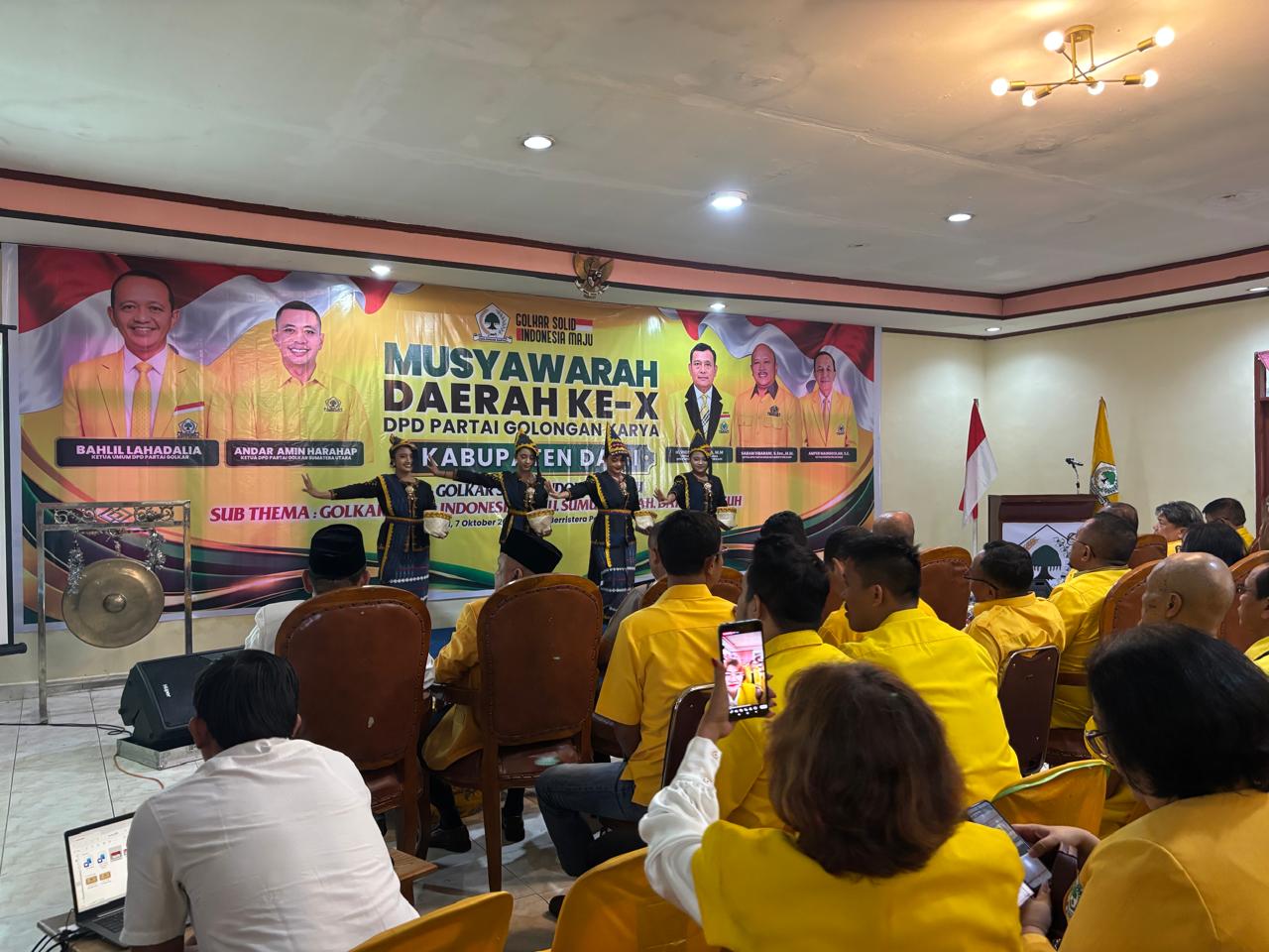 Musda X DPD Partai Golkar Dairi di Hotel Berristera Panji, Kecamatan Sitinjo, Selasa (7/10/2026).(Iwan)