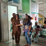 Penyaluran Bantuan Pangan untuk balita di UPTD Puskesmas Aek Nauli, Jalan Ricardo Siahaan, Kelurahan Aek Nauli, Kecamatan Siantar Selatan.(Hegi)
