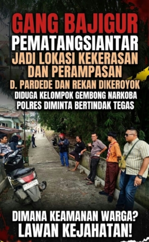 Dikeroyok dan Dirampas di Gang Bajigur Siantar, D. Pardede dan Rekannya Lapor Polisi