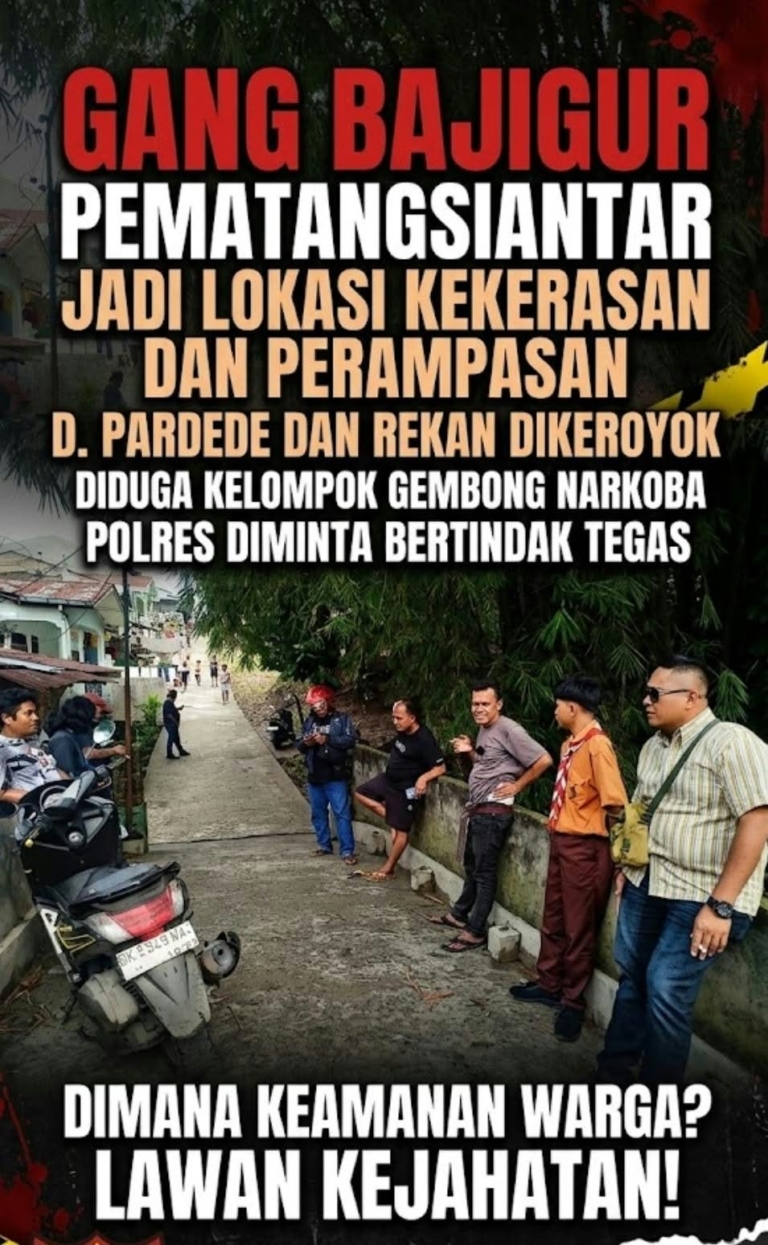 Dikeroyok dan Dirampas di Gang Bajigur Siantar, D. Pardede dan Rekannya Lapor Polisi